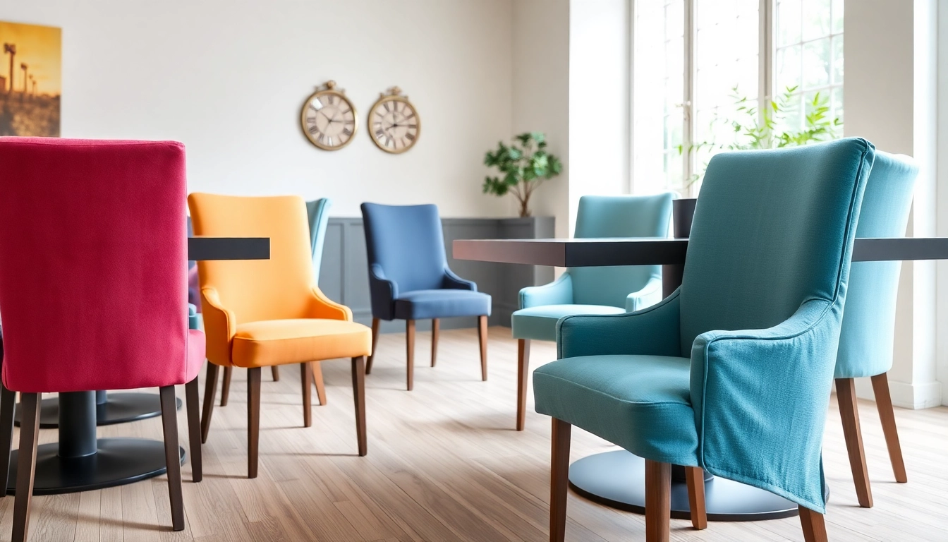 Enhance your decor with stylish housses de chaises that add color and comfort to any dining room.