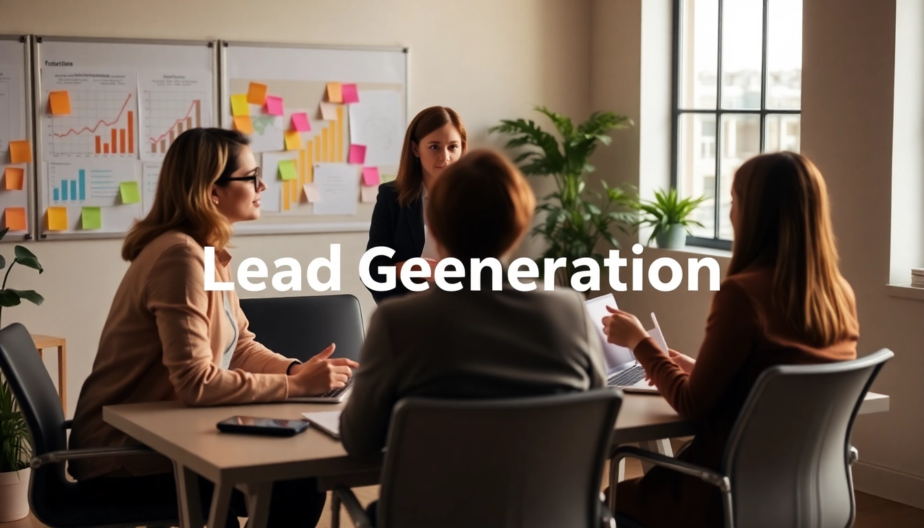 Generate innovative wholesale real estate lead generation ideas with a collaborative team in a bright office.