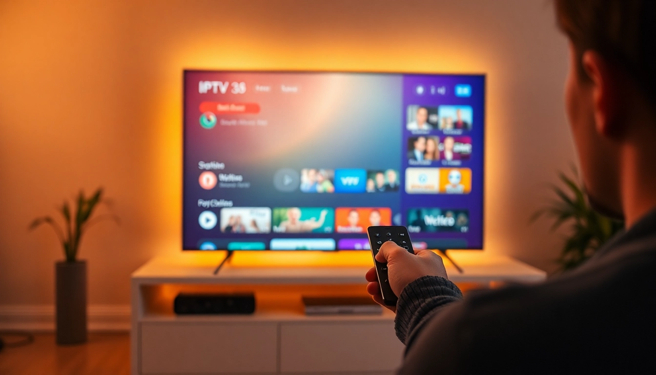 Explore bright IPTV channel options with an abonnement iptv on a modern TV setup.