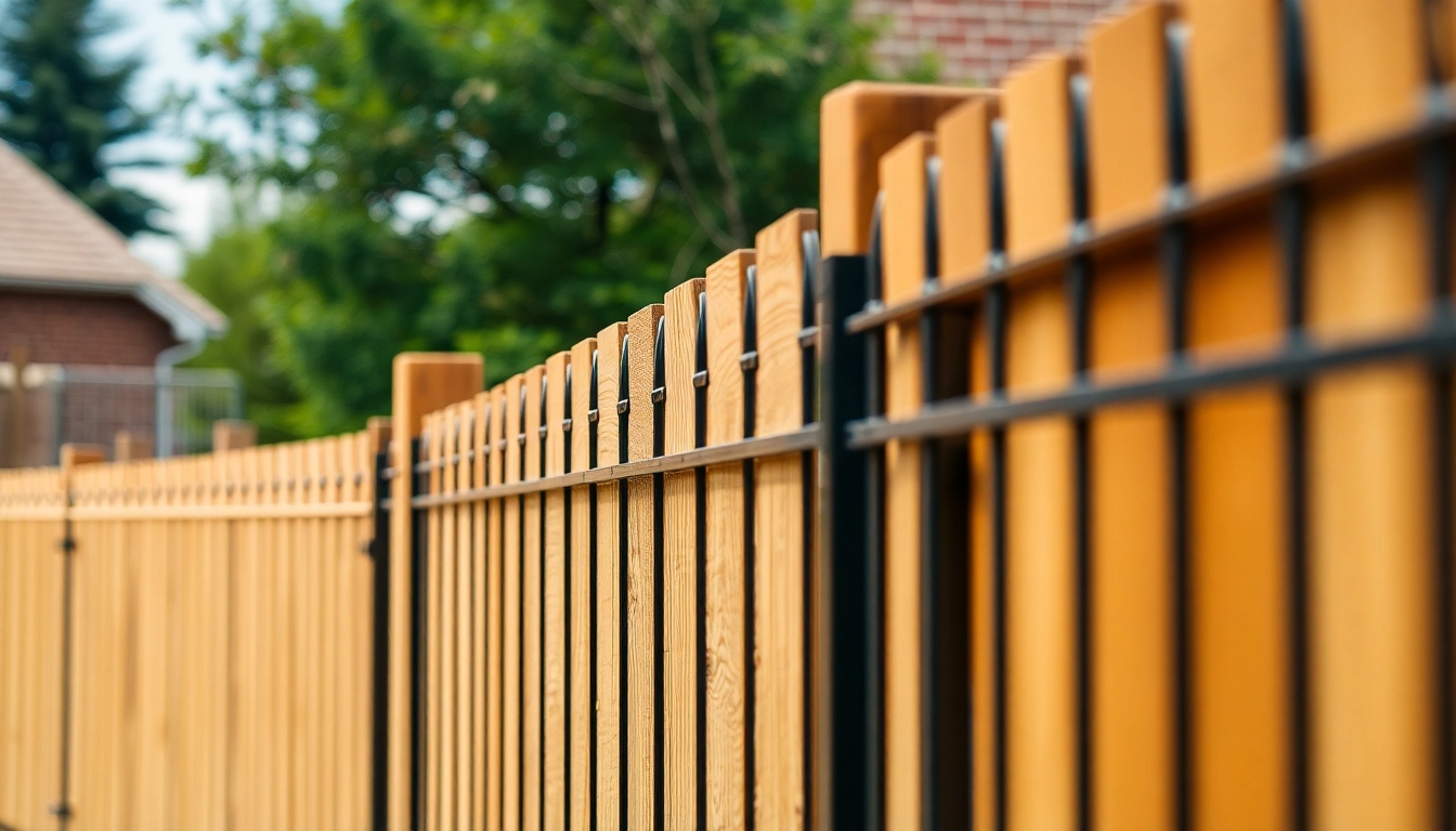 Professional installation by fencing companies Manchester showcasing durable wooden and metal fences.