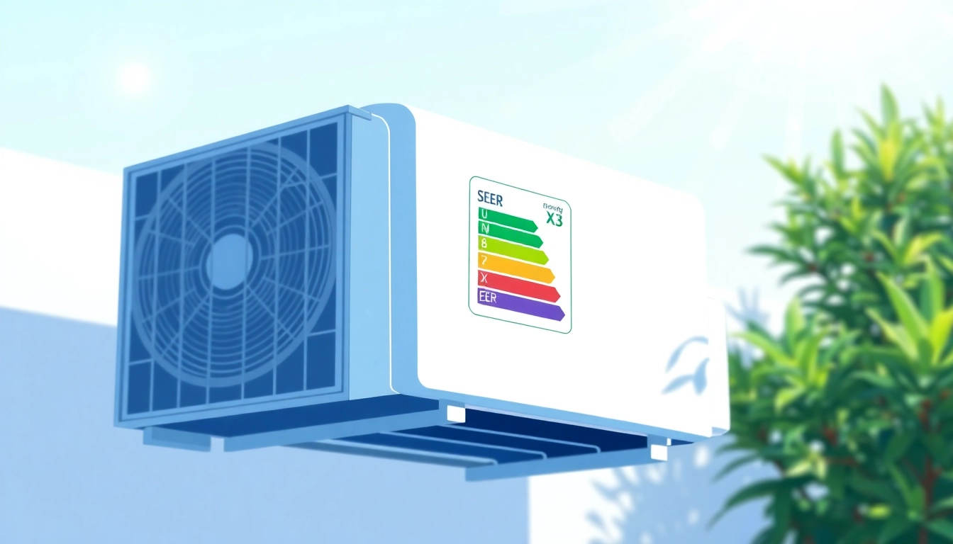 Learn what is a seer rating for ac by observing a highlighted AC unit emphasizing its energy efficiency.