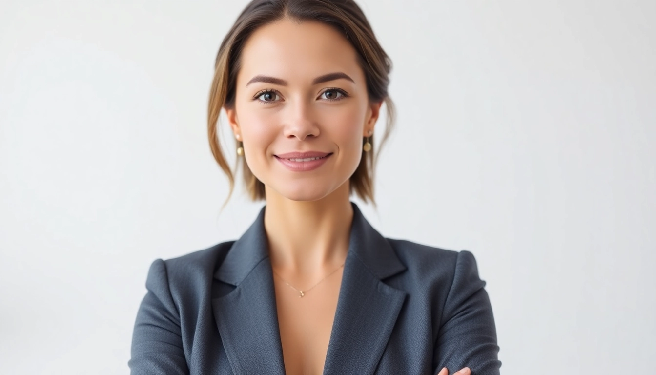 Capturing stunning company headshots of a confident professional in a modern studio setting.