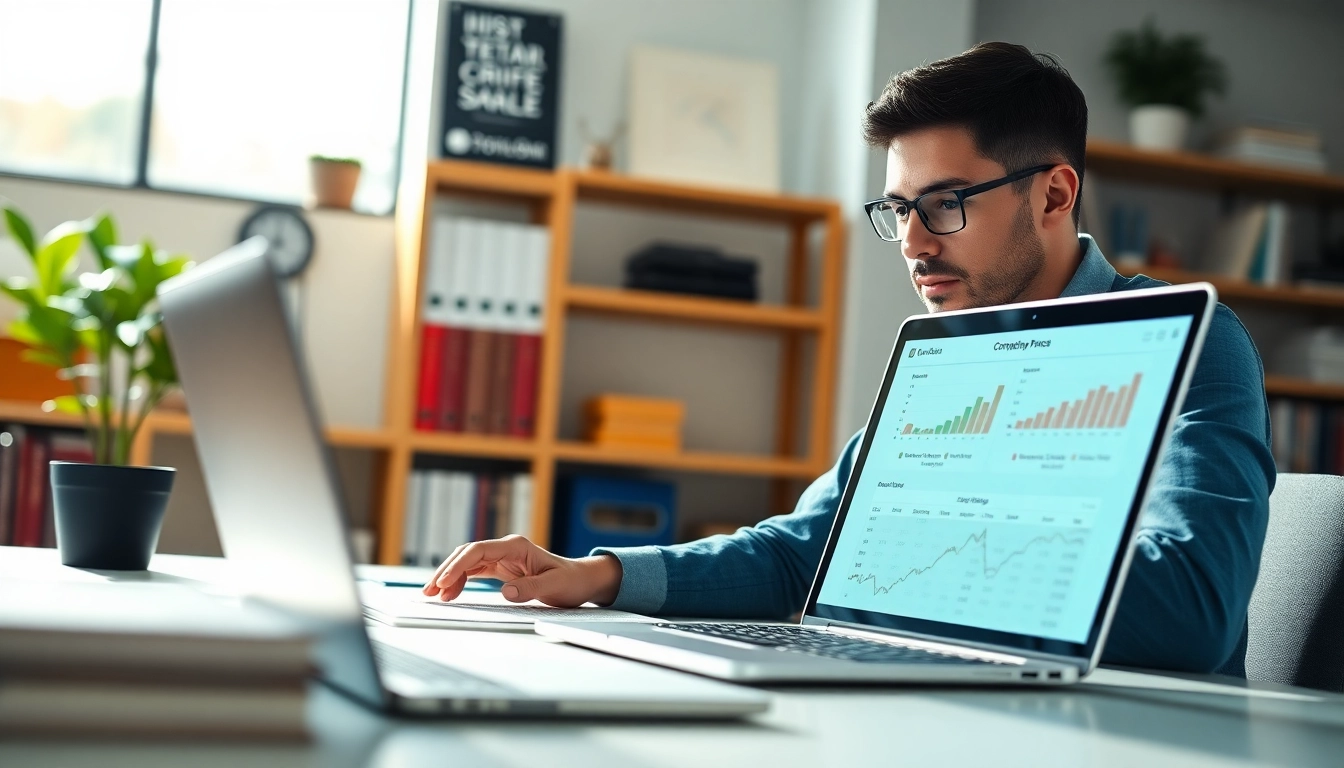 Find competitor pricing through a focused analyst evaluating charts in a modern office.