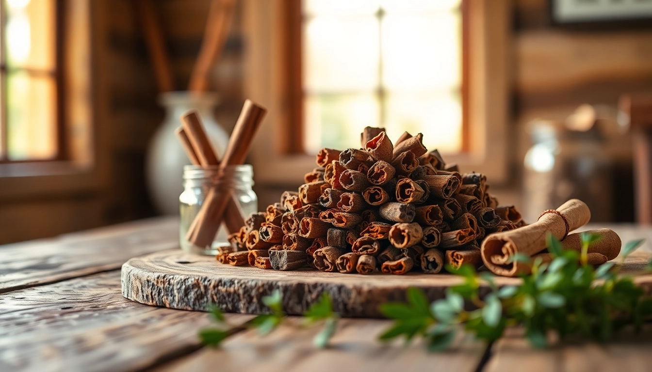 A picturesque view of Cinnamon Bark showcasing its rich textures and warm tones.