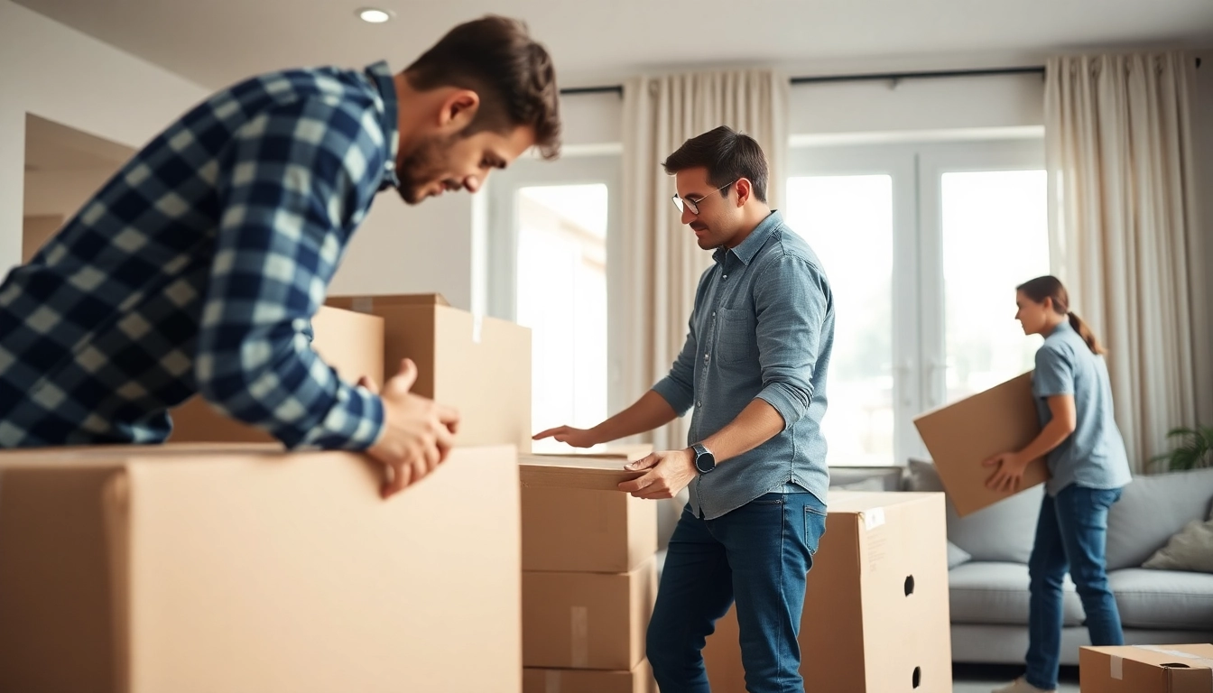 Efficiently organizing a Umzug Erlangen, experienced movers pack furniture securely for transport.