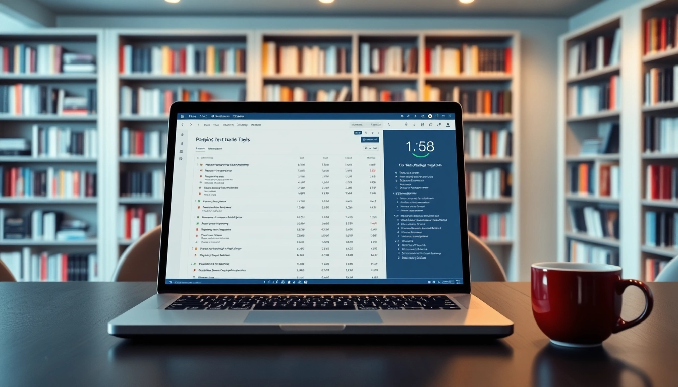 A professional plagiarism detector interface showcasing real-time results in an academic setting.