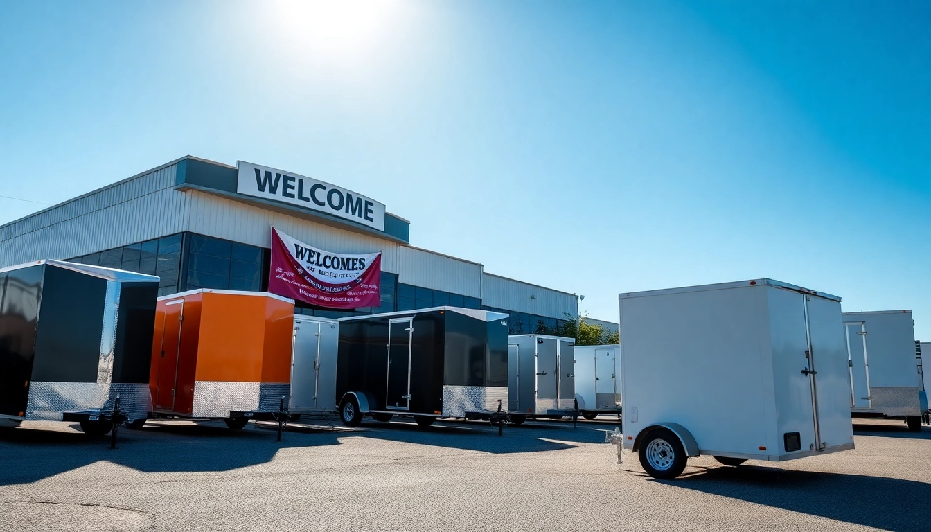 Discover a variety of trailers for sale in Massachusetts, showcasing diverse options at an outdoor dealership.