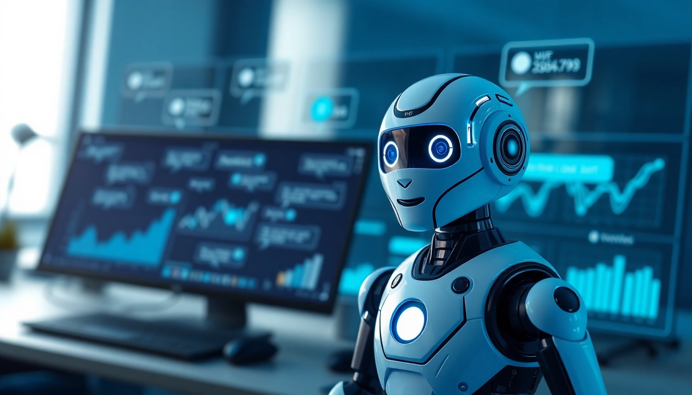 Engaging AI bot for websites assisting users with friendly interaction on a digital platform.