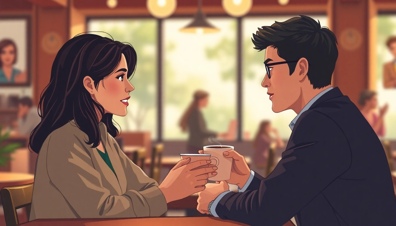Couple improving communication in relationships while enjoying coffee in a cozy café atmosphere.