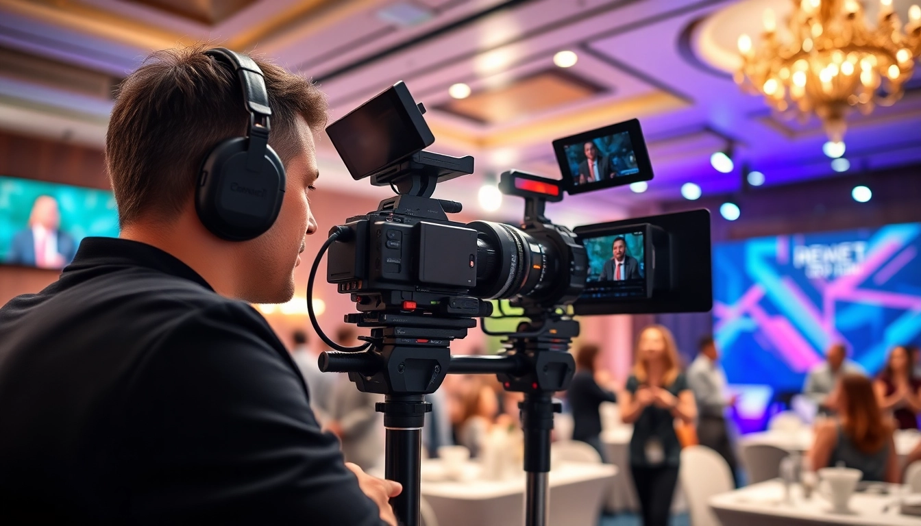 Capture the essence of On-Site Videography with a professional videographer at a corporate event.