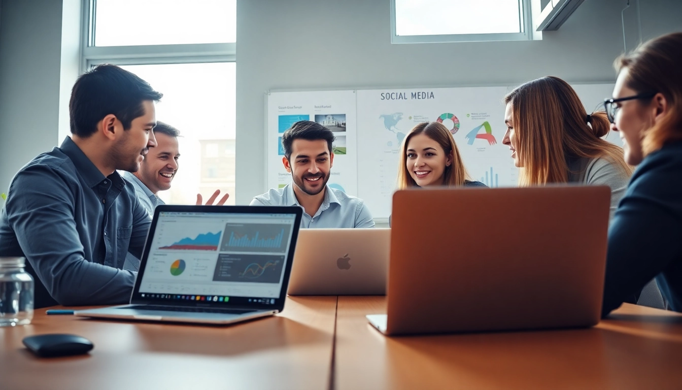 Enhancing brand visibility through Edmonton social media marketing strategies and teamwork.