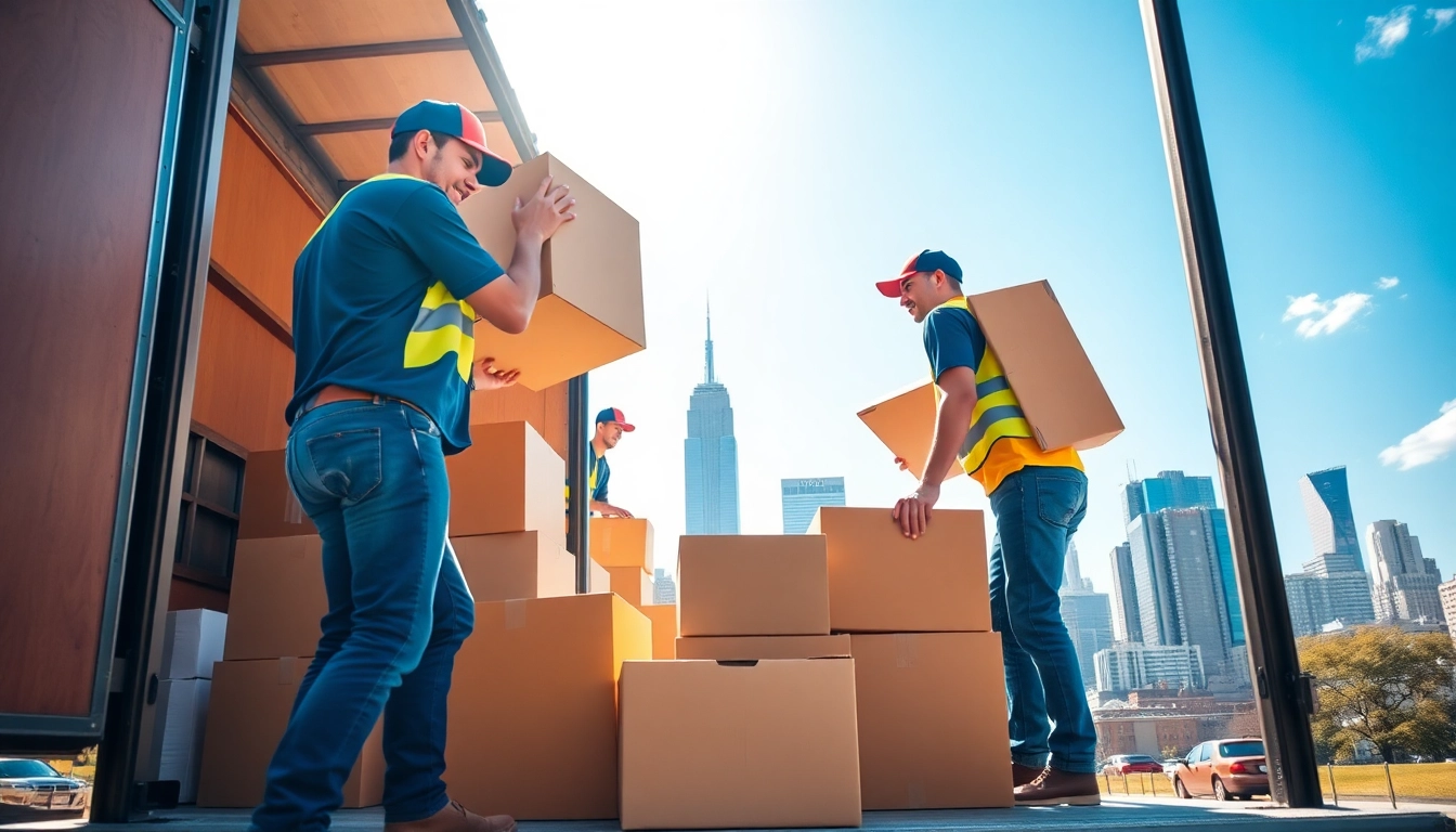 Moving company nyc team efficiently handling furniture in New York City relocation.