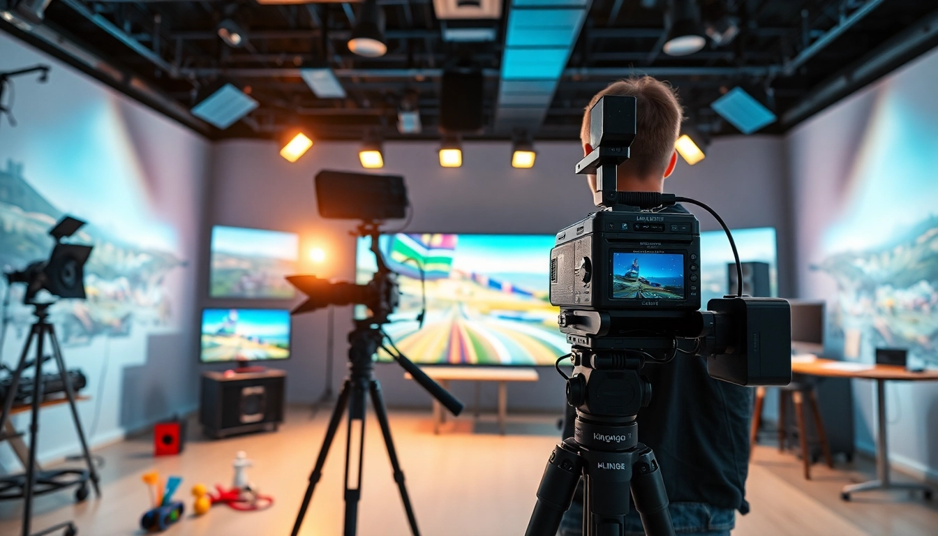 Create vibrant videos using KlingAI Prompts in a professional studio setting.