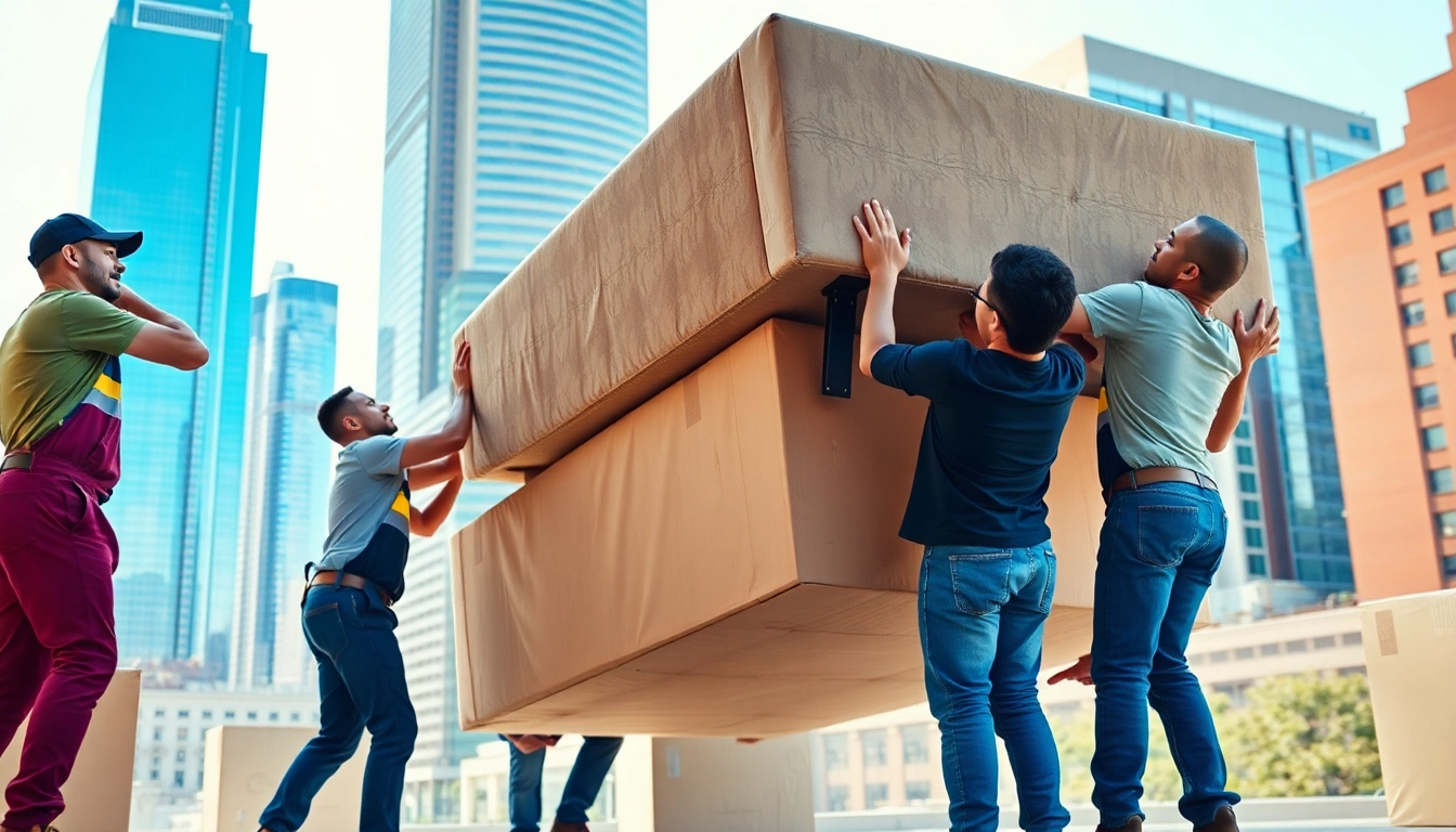 Movers handling furniture and showcasing efficiency in NYC, highlighting Cheap movers nyc services.