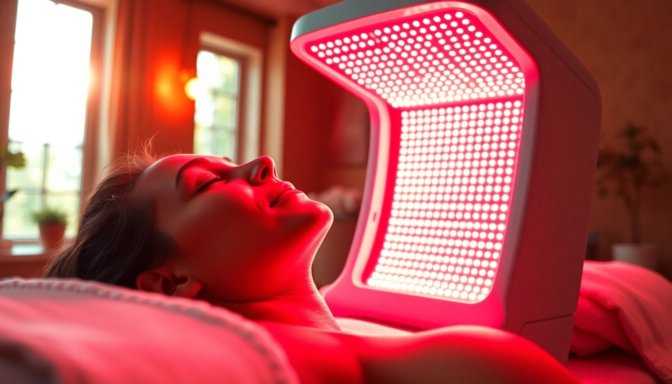 Experience red light therapy whole扥body for relaxation and rejuvenation in a tranquil wellness setting.
