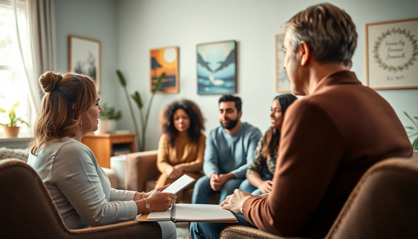 Engaging session with an attachment theory specialist in a comforting therapy setting.